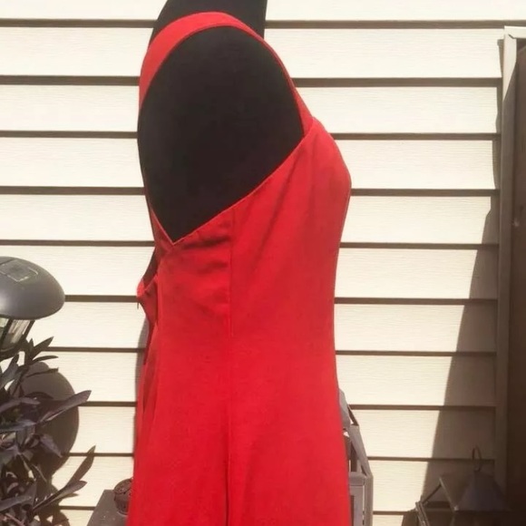 P.J. Klein | Vintage 1980’s Minimalist Red Dress - Picture 8 of 15